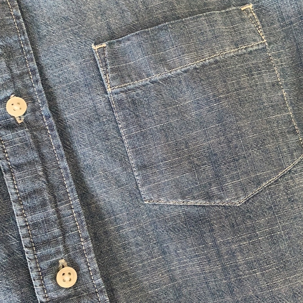 Chambray blue crewcuts button up Oxford. - Picture 2 of 3